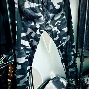 Black and Gray Camouflage Chinos